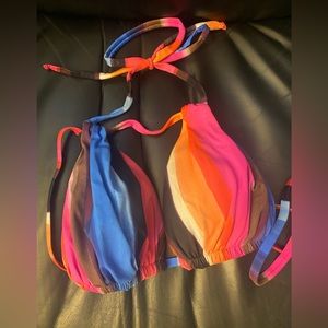 Colorful string bikini top size 8